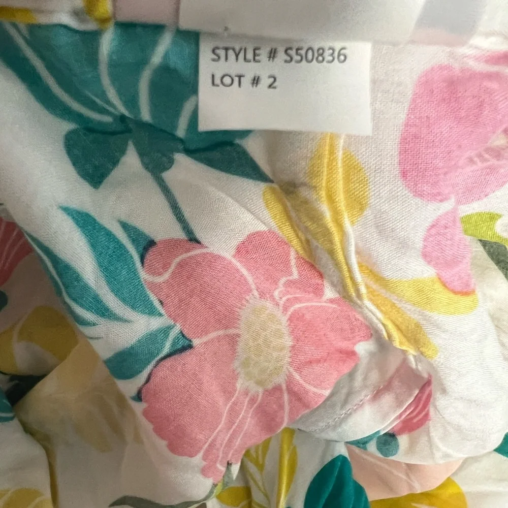 Kate Spade New York Tropical Floral Halter Maxi Dress cover up size Large - Picture 13 of 13